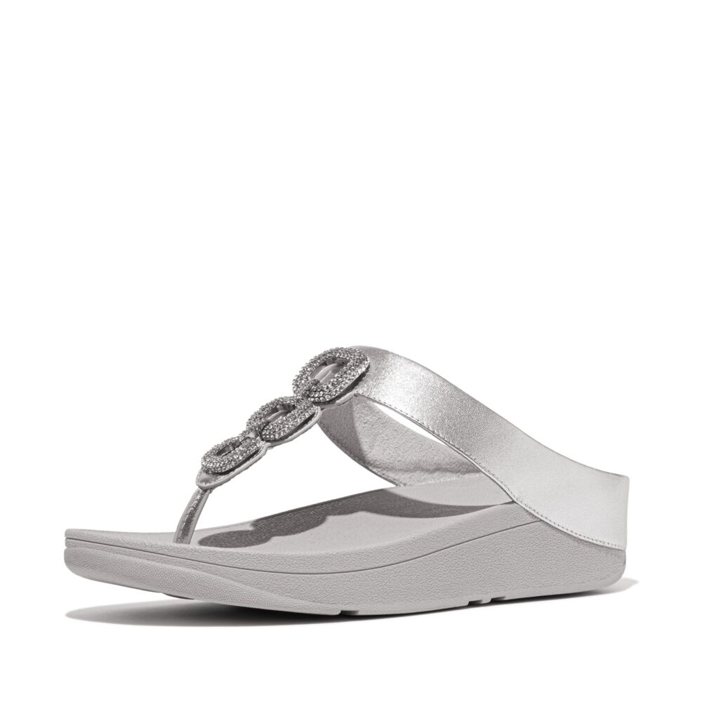 IG5011 - Fitflop Halo Artisan Silver Sliders