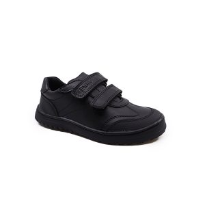 School Self-Fastening Strap Shoes 728015 in Black